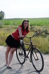 Obraz premium person riding a bicycle
