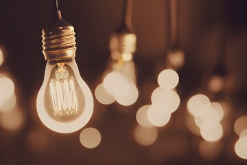 Beautiful closeups of warm, glowing light bulbs. 