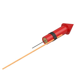 Fototapeta premium 3d rendering illustration of a stylized firework rocket