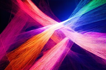 Brilliant colorful backgrounds. Light. Fibres. Energy. 