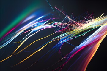 Brilliant colorful backgrounds. Light. Fibres. Energy. 