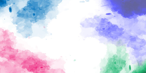 Watercolor painted background with blots and splatters.