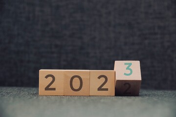 Happy new year 2023 concept, number 2023 new year 