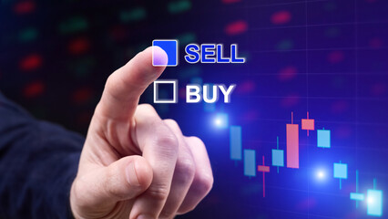 Trader chooses to Sell in the stock market as the concept of trading in the stock market