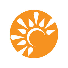 sun ilustration logo vector icon template