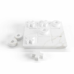 Tic Tac Toe game set isolated in white background
