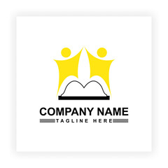 Youth People Logo Template for Scholarships Foundation, Young Community, Youth Center, Study Activity, Teenager Collaboration, School Organization, Future Leadership Foundation.