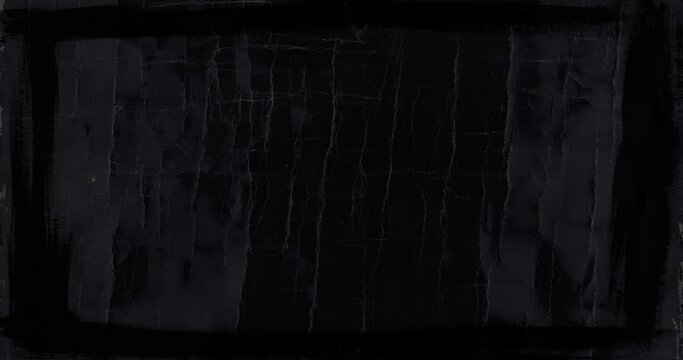 Animated Noise and Crease Dark Background with Black Grunge Border