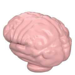 3d rendering illustration of a stylized human brain