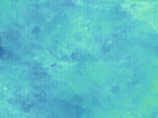 Mint green and blue watercolor background. Old paper texture. 