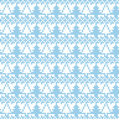 Christmas Tree Fair Isle Seamless Pattern Design