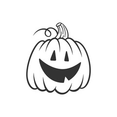 Jack o lantern pumpkin with smile face. Halloween symbol