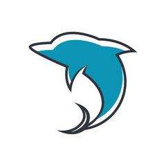 Dolphin logo template vector icon