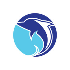 Dolphin logo template vector icon