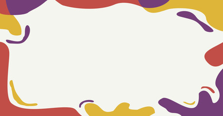 Trendy abstract doodle shape background. Contemporary hand drawn geometric elements, Vector illustration