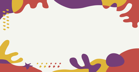 Fototapeta premium Trendy abstract doodle shape background. Contemporary hand drawn geometric elements, Vector illustration