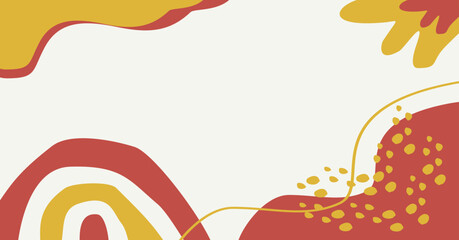 Trendy abstract doodle shape background. Contemporary hand drawn geometric elements, Vector illustration