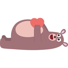 Love bear animal cartoon clipart