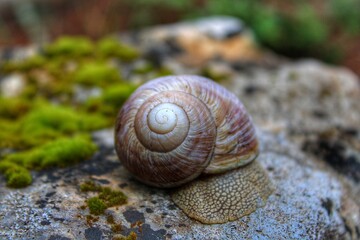 snail on the stone