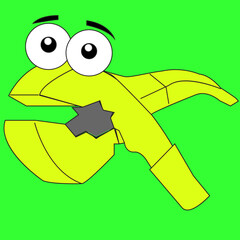 Obraz premium cartoon illustration of a person with a smile