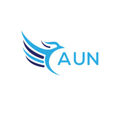 AUN Letter logo black background .AUN technology logo design vector image in illustrator .AUN letter logo design for entrepreneur and business