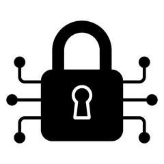 A premium download icon of digital lock