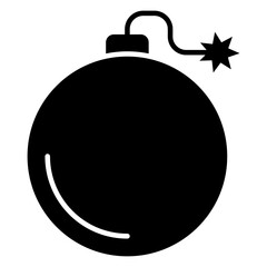 Cyber bomb icon, editable solid icon