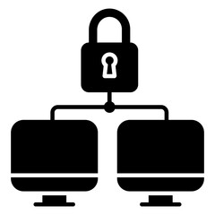 Creative design icon of network security 