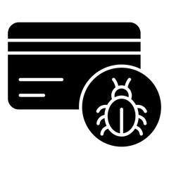Unique design icon of card bug