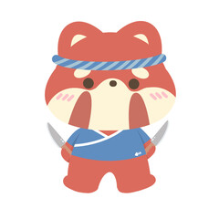 red panda want to be a chef.