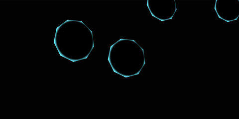 Abstract black background with blue circle