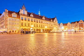 Wroclaw Market Square, Poland. - obrazy, fototapety, plakaty