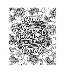 motivational quotes coloring pages design .inspirational words coloring book pages design.