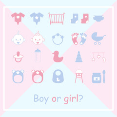 invitation to a gender party. Boy or girl?