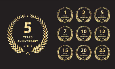 Fototapeta premium Year Anniversary Celebration Logo. Year Anniversary Vector Art, Icons, and Graphics 