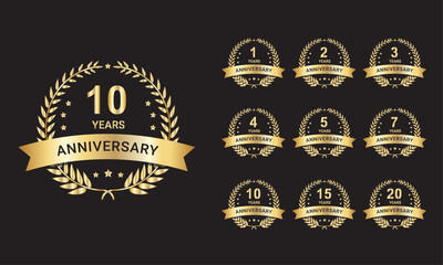  Year Anniversary Celebration Logo. Year Anniversary Vector Art, Icons, and Graphics 