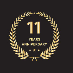 11 Year Anniversary Celebration Logo. 11 Year Anniversary Vector Art, Icons, and Graphics 