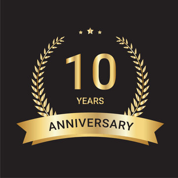 10Year Anniversary Celebration Logo. 10 Year Anniversary Vector Art, Icons, and Graphics 
