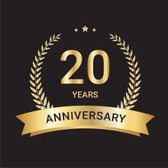 20 Year Anniversary Celebration Logo. 20 Year Anniversary Vector Art, Icons, and Graphics 