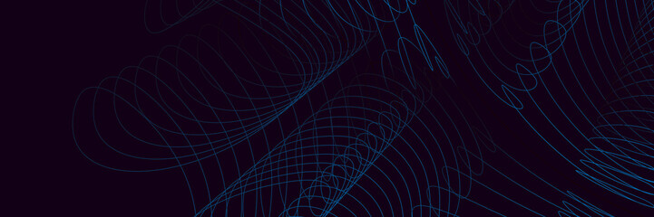 Abstract black background with blue lines
