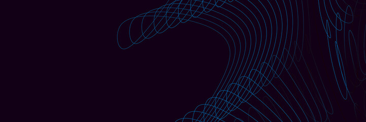 Abstract black background with blue lines
