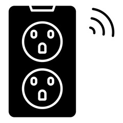 Fototapeta premium Modern design icon of smart receptacle 