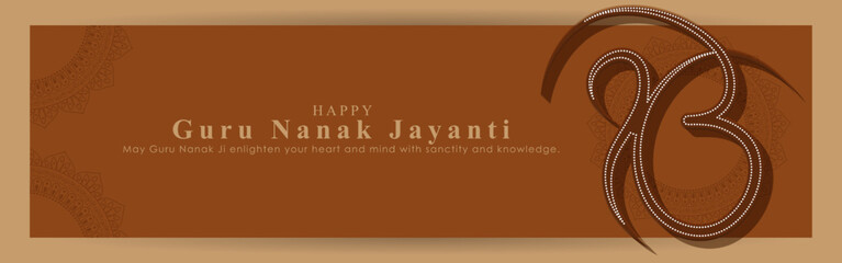 Vector illustration for Indian festival Guru Nanak Jayanti