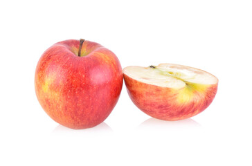red apple on white background