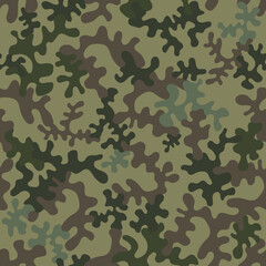 Fototapeta premium Seamless camouflage pattern - vector illustration