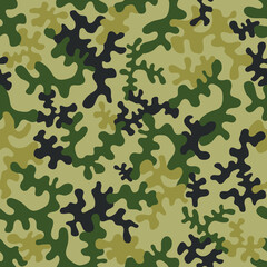 Fototapeta premium Seamless camouflage pattern - vector illustration