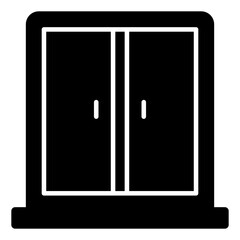 Vector design of cupboard, solid icon 