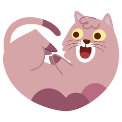 Cute cat character cartoon icon png