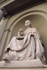 Statue of the Cardinal Arnolfo di Cambio in Florence, Italy