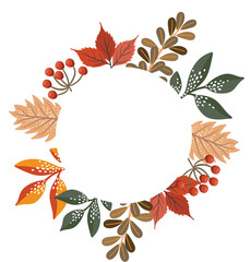 Autumn wreaths and Fall  leaves